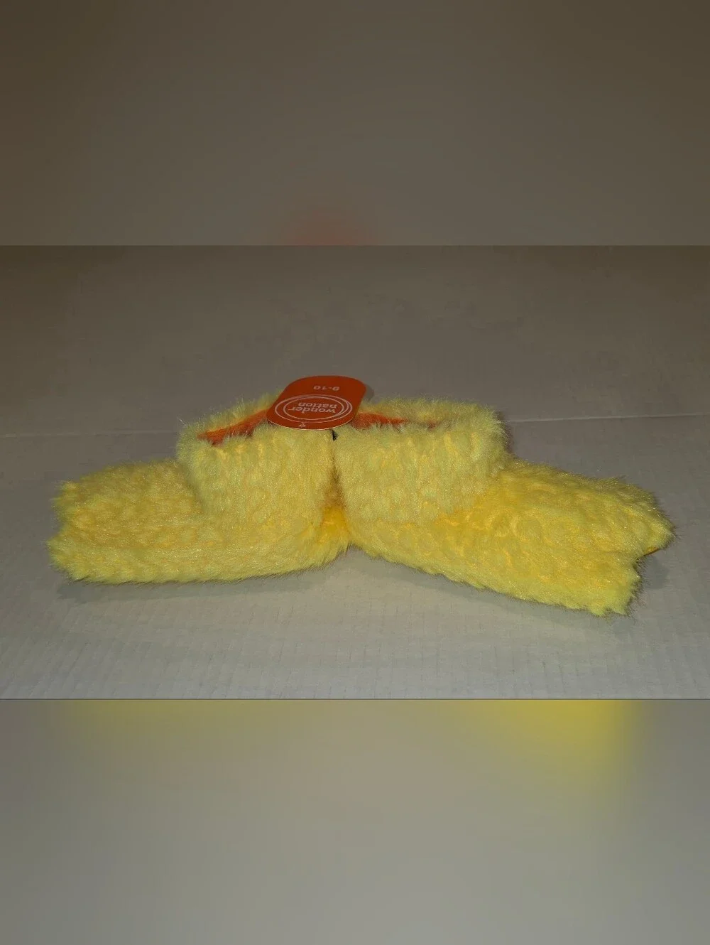wonder nation Yellow Fuzzy Duck Foot Children's Slippers Sz 9-10